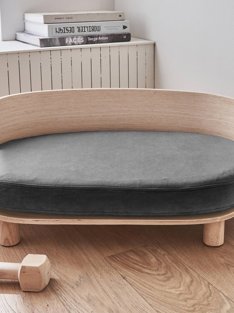 Panier pour chien et chat, lit pour animaux de compagnie bois Filou Gris foncé - Kiabi