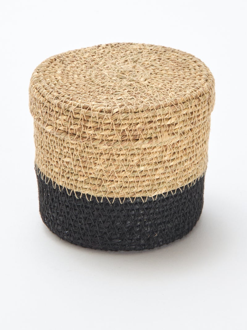 Panier rangement avec couvercle Noir - Kiabi