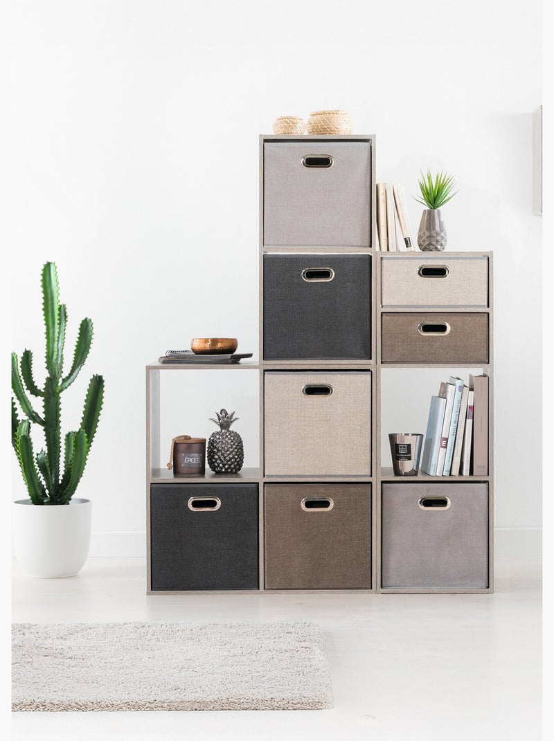 Panier rangement pliable, poignée métal - AFIBEL Beige - Kiabi