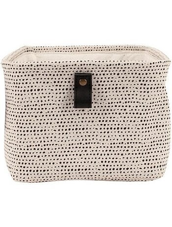 Panier rectangulaire à chevrons gris 31x21x15cm
