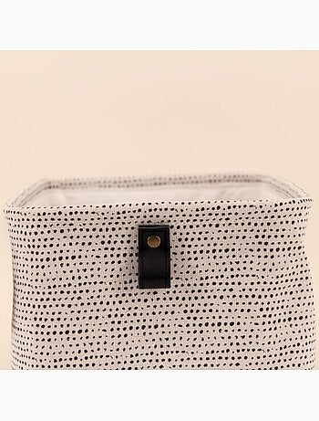 Panier rectangulaire à chevrons gris 31x21x15cm