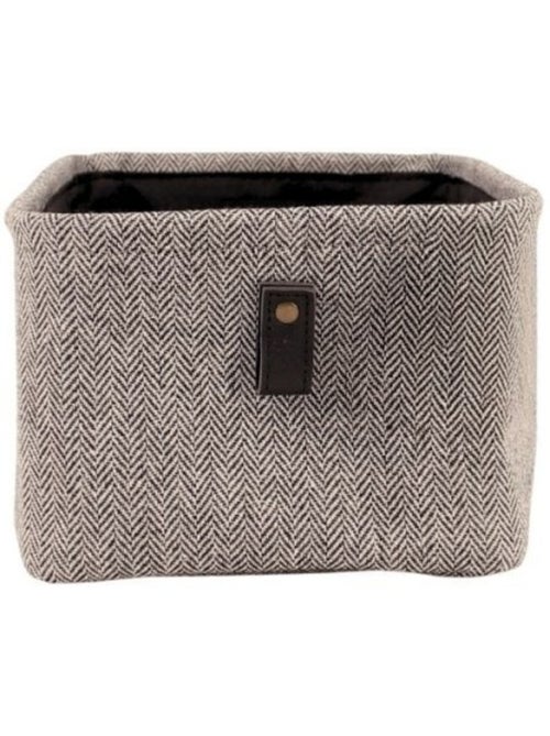 Panier rectangulaire à chevrons gris 31x21x15cm - Kiabi Panier rectangulaire à chevrons gris 31x21x15cm - Kiabi