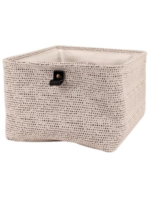 Panier rectangulaire à chevrons gris 36x26x18cm - Kiabi Panier rectangulaire à chevrons gris 36x26x18cm - Kiabi