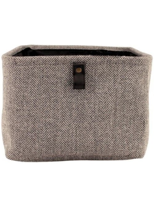 Panier rectangulaire ? chevrons gris 36x26x18cm - Kiabi