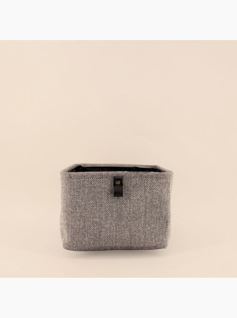 Panier rectangulaire ? chevrons gris 36x26x18cm Gris fonc? - Kiabi