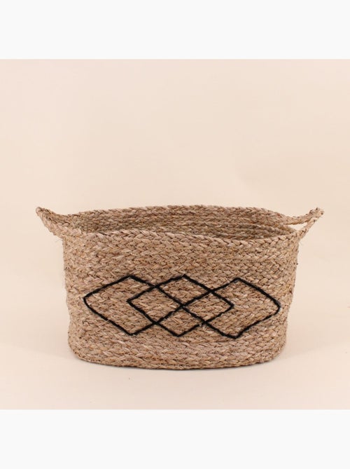 Panier rectangulaire en fibres naturelles 33x22cm - Kiabi