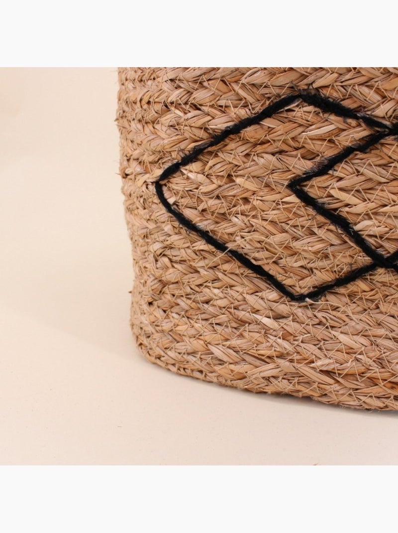 Panier rectangulaire en fibres naturelles 33x22cm Beige - Kiabi