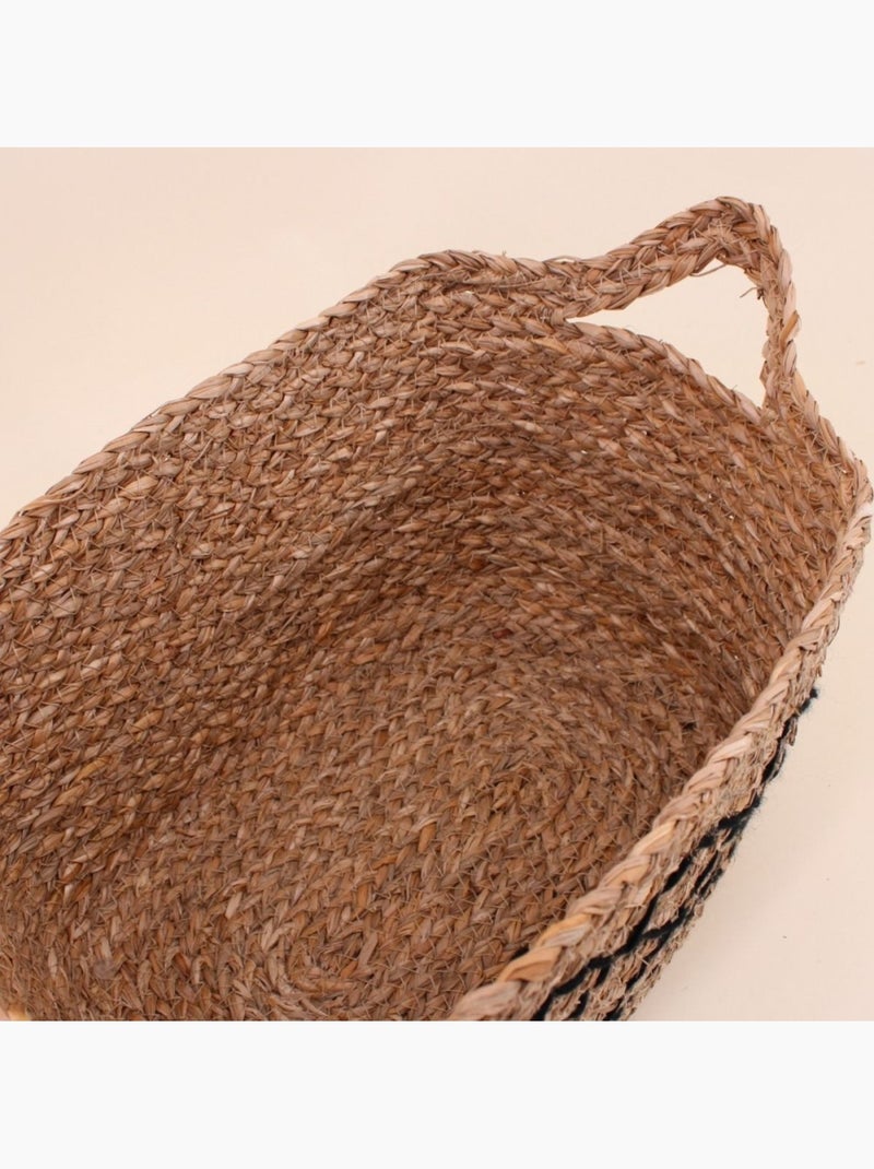 Panier rectangulaire en fibres naturelles 33x22cm Beige - Kiabi