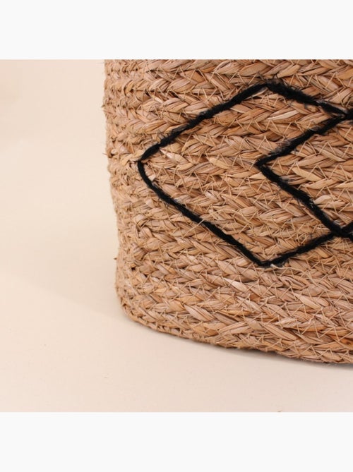 Panier rectangulaire en fibres naturelles 38x26cm - Kiabi