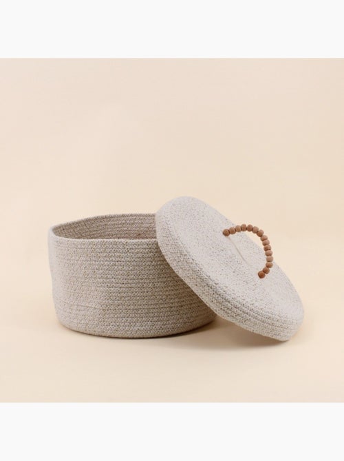 Panier rond avec couvercle 27x16cm - Kiabi