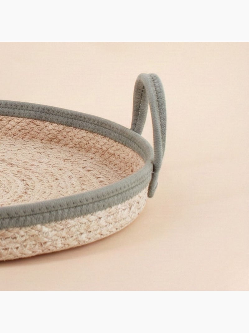 Panier rond en corde 40cm Beige - Kiabi
