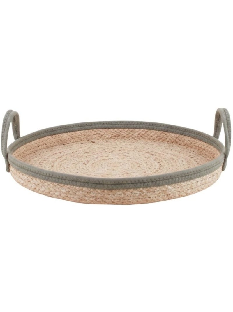 Panier rond en corde 40cm Beige - Kiabi