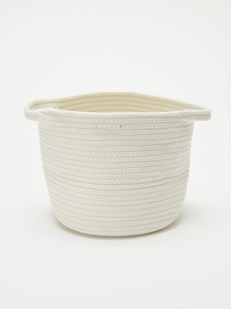 Panier rond en corde 'Arc-en-ciel' Rose - Kiabi