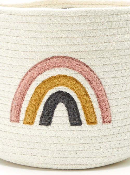 Panier rond en corde 'Arc-en-ciel' - Kiabi Panier rond en corde 'Arc-en-ciel' - Kiabi