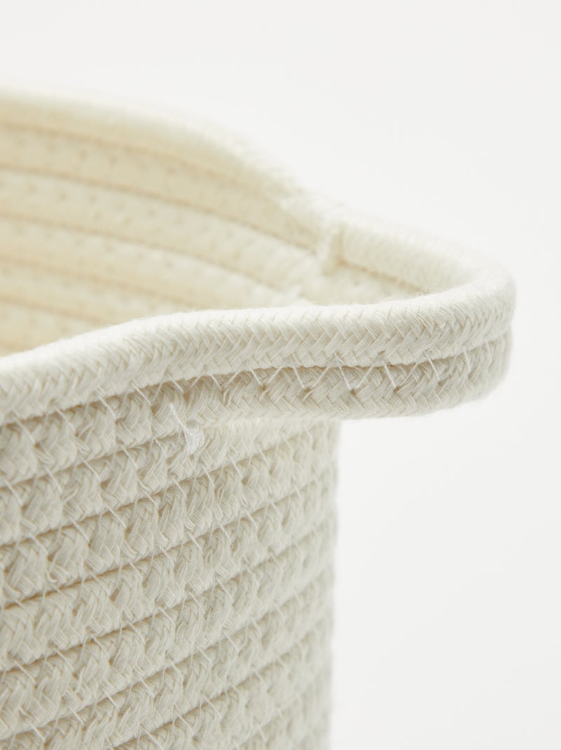 Panier rond en corde 'Arc-en-ciel' Rose - Kiabi