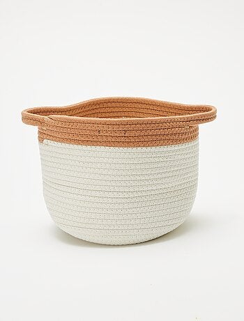 Panier rond en corde 'Arc-en-ciel'