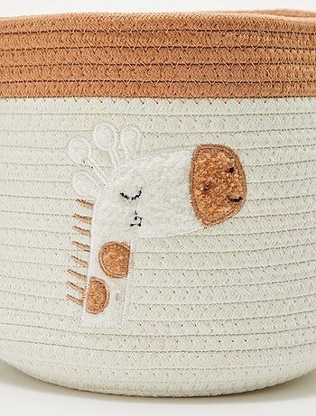 Panier rond en corde 'Arc-en-ciel'