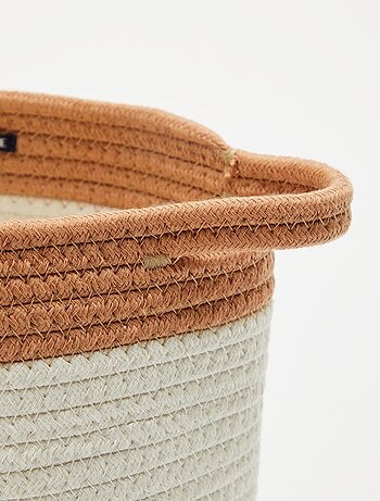 Panier rond en corde 'Arc-en-ciel'