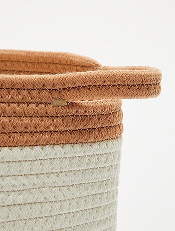 Panier rond en corde 'Arc-en-ciel'