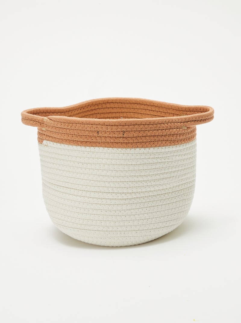 Panier rond en corde 'Girafe' Vert - Kiabi