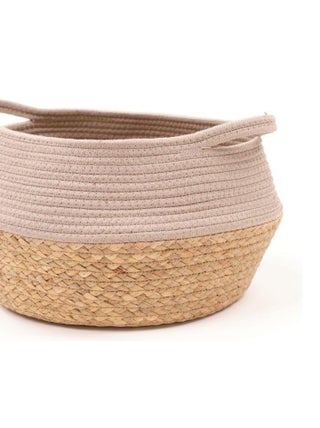 Panier rond tressé coton uni LA FACTORY