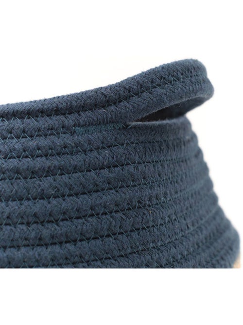 Panier rond tressé coton uni LA FACTORY - Kiabi