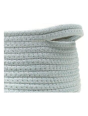 Panier rond tressé coton uni LA FACTORY