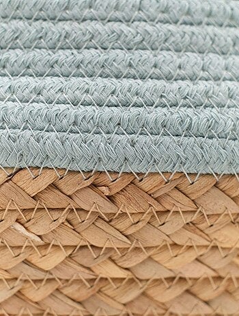 Panier rond tressé coton uni LA FACTORY