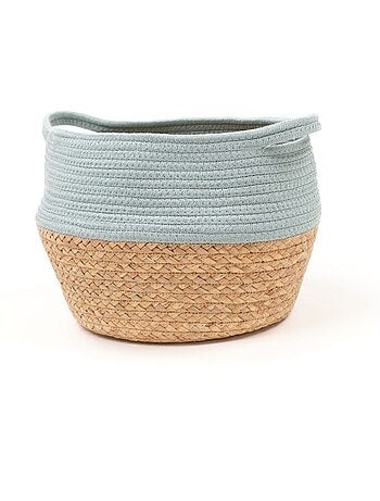 Panier rond tressé coton uni LA FACTORY