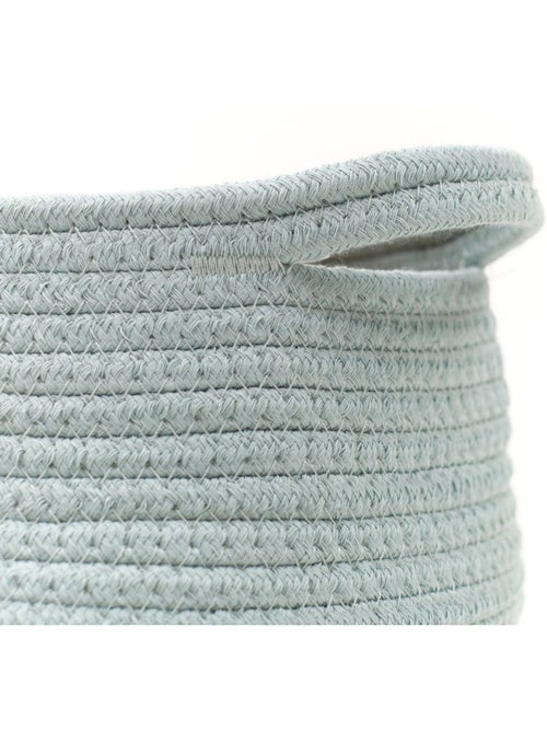 Panier rond tressé coton uni LA FACTORY - Kiabi