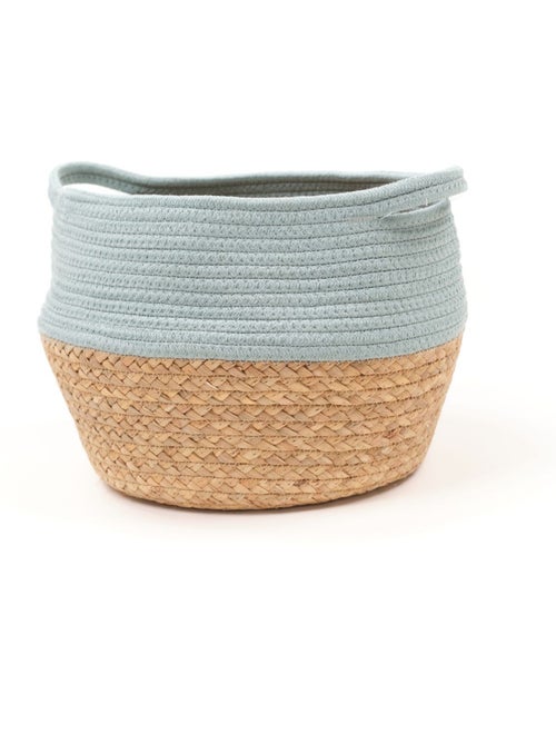 Panier rond tressé coton uni LA FACTORY - Kiabi