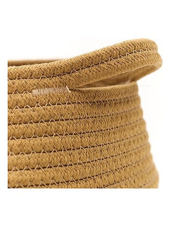 Panier rond tressé coton uni LA FACTORY