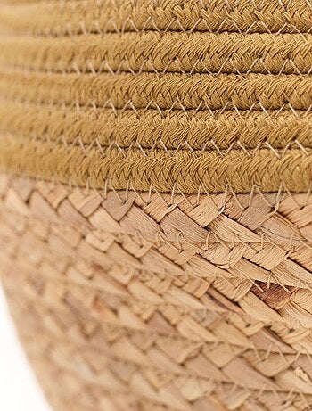 Panier rond tressé coton uni LA FACTORY