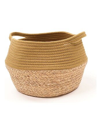 Panier rond tressé coton uni LA FACTORY