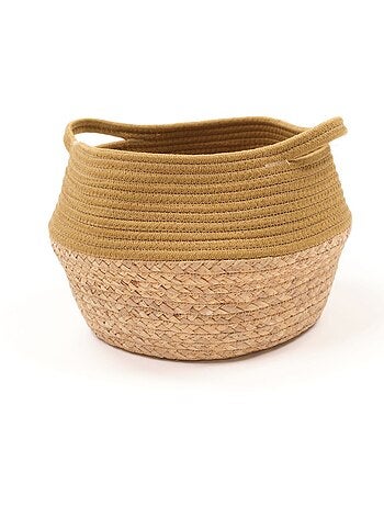 Panier rond tressé coton uni LA FACTORY