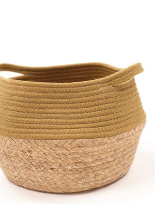 Panier rond tressé coton uni LA FACTORY