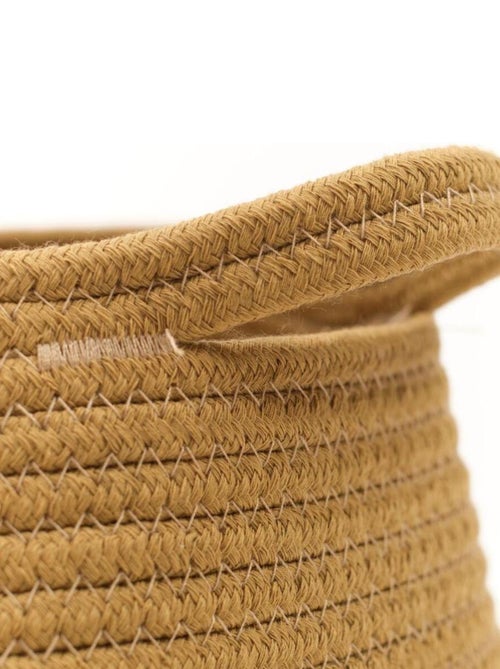 Panier rond tressé coton uni LA FACTORY - Kiabi