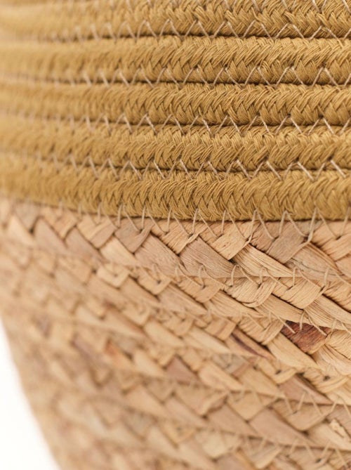 Panier rond tressé coton uni LA FACTORY - Kiabi