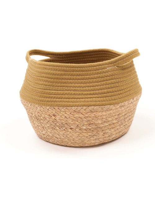 Panier rond tressé coton uni LA FACTORY - Kiabi