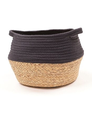 Panier rond tressé coton uni LA FACTORY