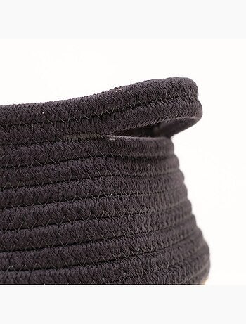 Panier rond tressé coton uni LA FACTORY