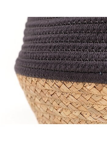 Panier rond tressé coton uni LA FACTORY