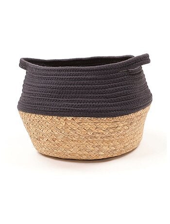 Panier rond tressé coton uni LA FACTORY