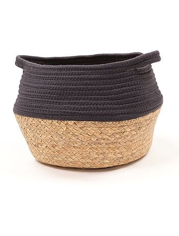 Panier rond tressé coton uni LA FACTORY