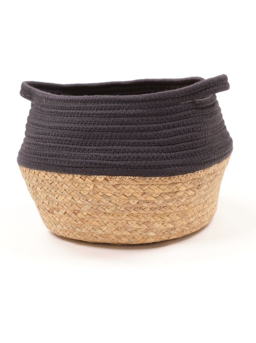 Panier rond tressé coton uni LA FACTORY - Kiabi