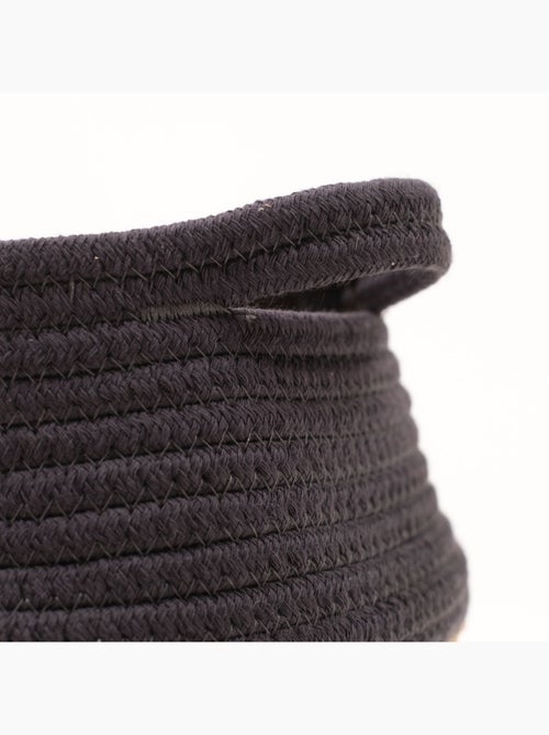 Panier rond tressé coton uni LA FACTORY - Kiabi