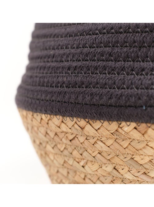 Panier rond tressé coton uni LA FACTORY - Kiabi