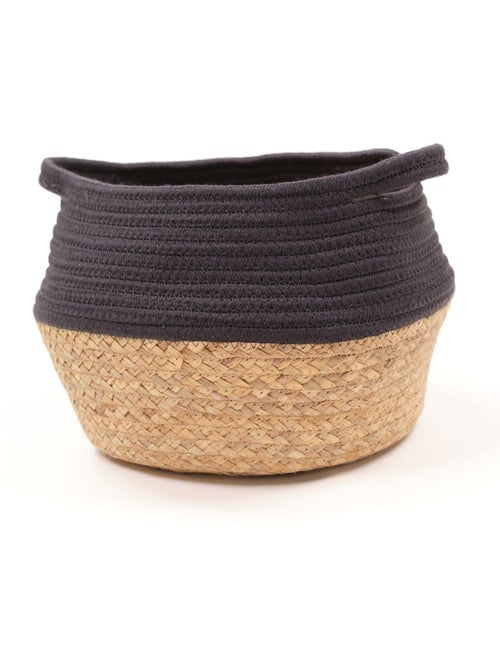 Panier rond tressé coton uni LA FACTORY - Kiabi