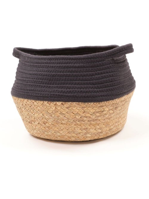 Panier rond tressé coton uni LA FACTORY - Kiabi