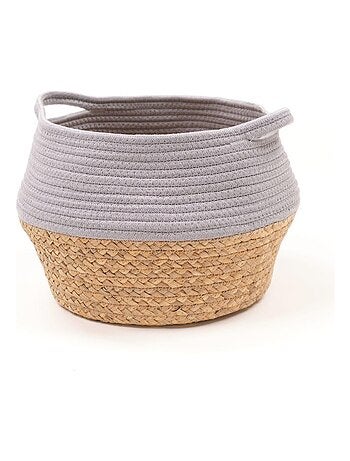 Panier rond tressé coton uni LA FACTORY